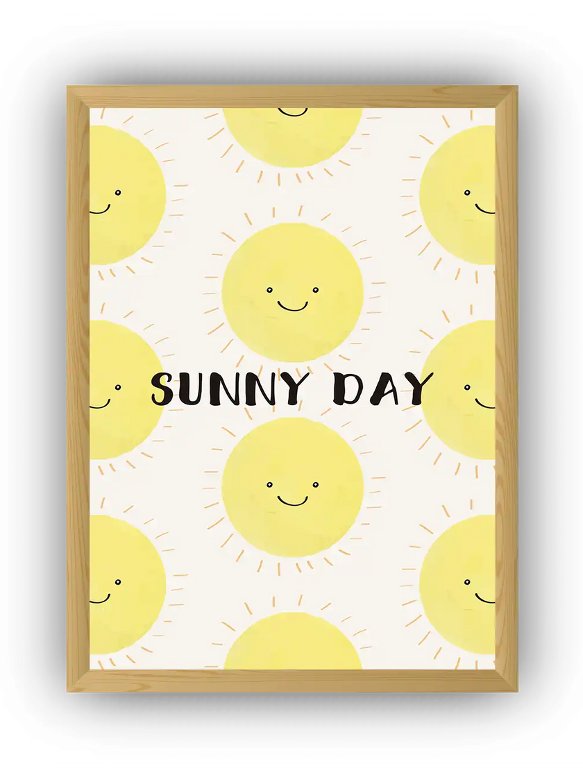 Sunny Day Çocuk Odası Çerçeveli Poster