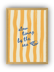 Slow Living by the Sea – Minimal Deniz Temalı Çerçeveli Poster