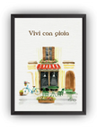 Vivi Con Gioia – İtalyan Kafe Çerçeveli Poster