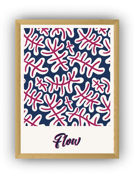 Modern Soyut Desen Çerçeveli Poster