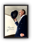 Atatürk Ebedi Lider Portresi Çerçeveli Poster