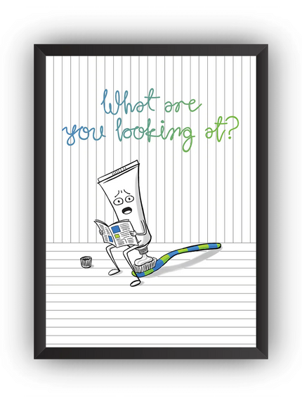 Tooth Brushing Time Çerçeveli Poster