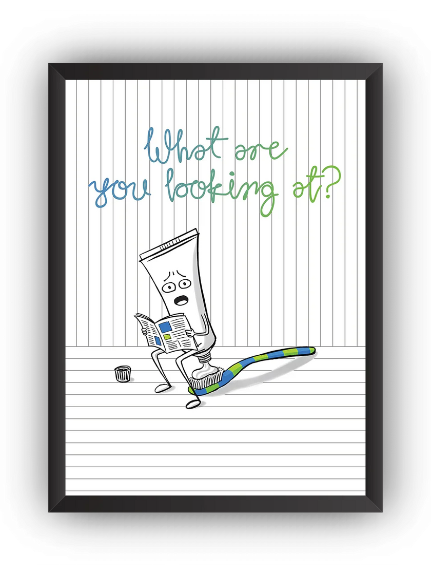 Tooth Brushing Time Çerçeveli Poster