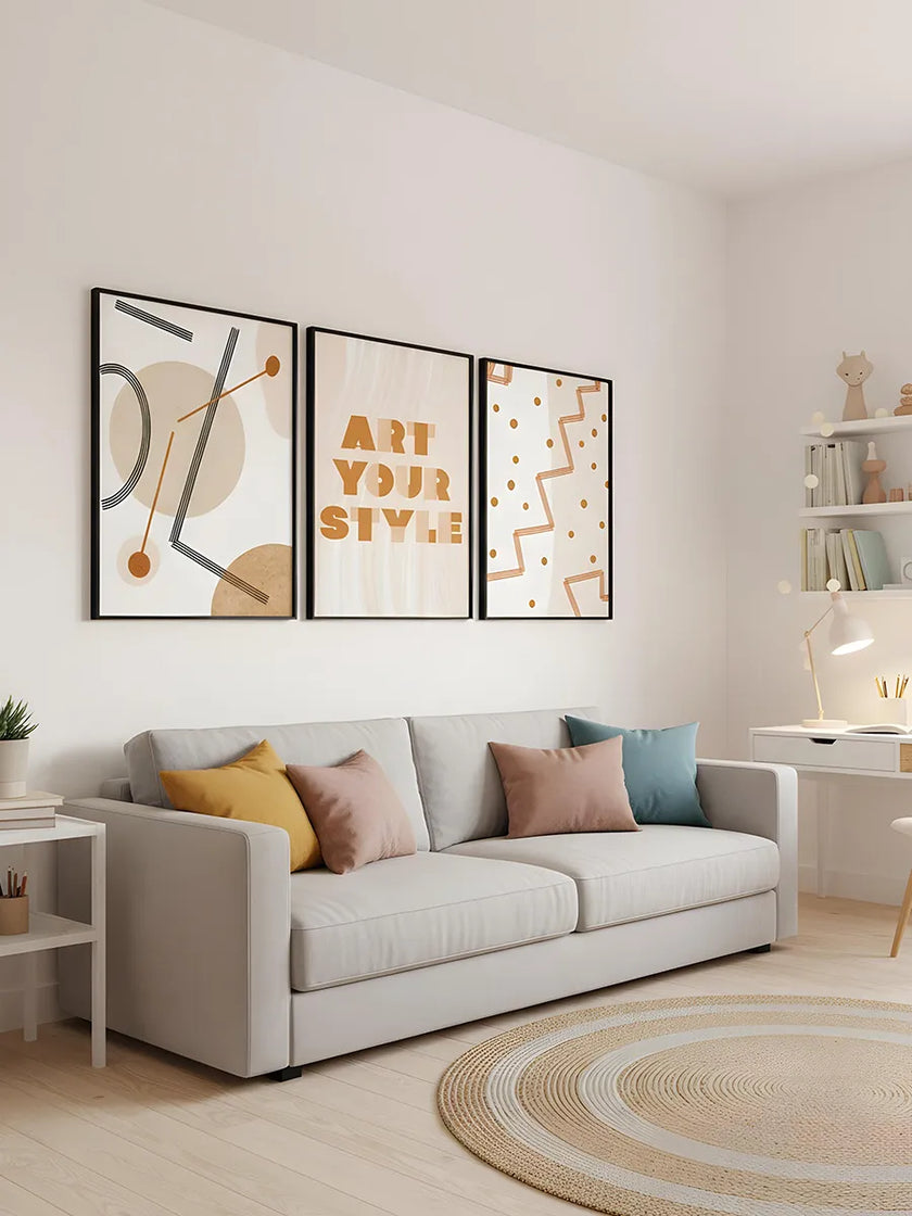Art Your Style 3'lü Çerçeveli Poster Set