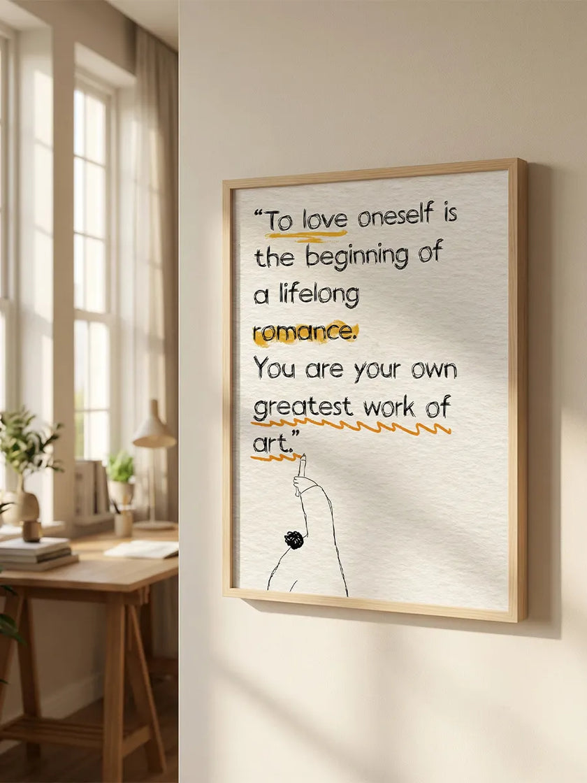 Love Yourself – Motivasyon Çerçeveli Poster