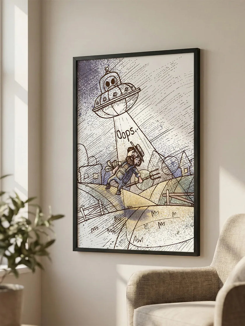 Oops Çerçeveli Poster