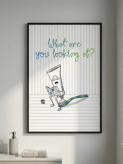 Tooth Brushing Time Çerçeveli Poster