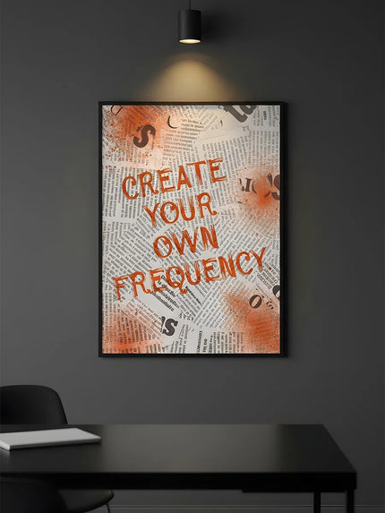 Kendi Frekansını Yarat - Motivasyon Çerçeveli Poster