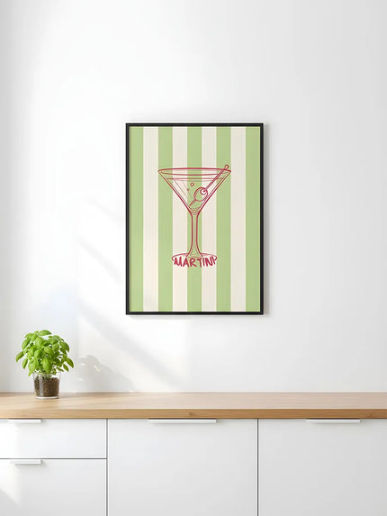 Martini Çerçeveli Poster