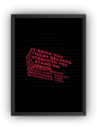 Siyah Kırmızı Tipografi Çerçeveli Poster