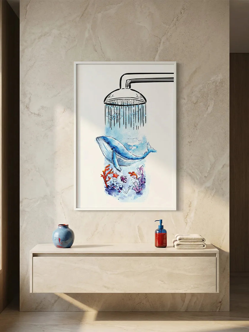 Balina Çerçeveli Poster