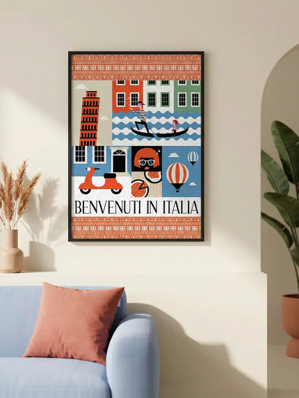 Benvenuti in Italia Çerçeveli Poster