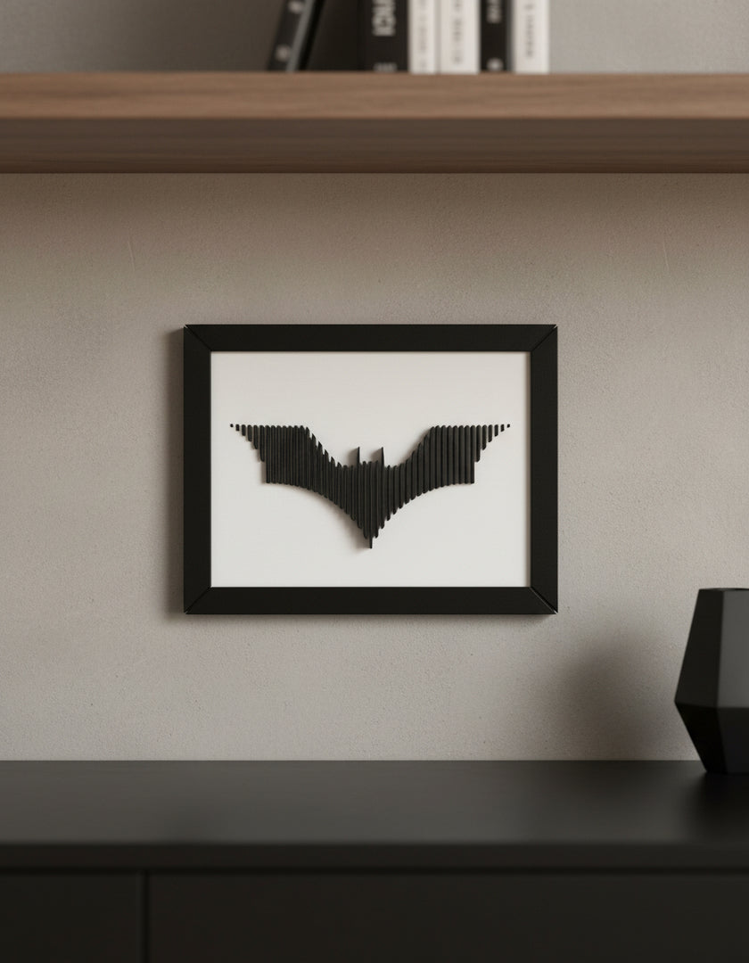 Katmanlı Yarasa Figürü Duvar Tablosu