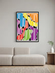 Love Renkli Soyut Çerçeveli Poster