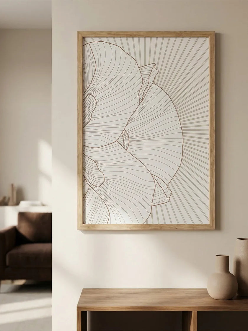 Minimal Blossom Çerçeveli Poster