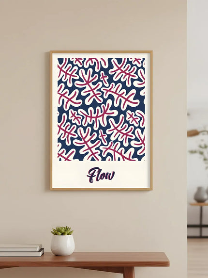 Modern Soyut Desen Çerçeveli Poster