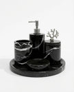Noir Mermer Banyo Aksesuar Seti