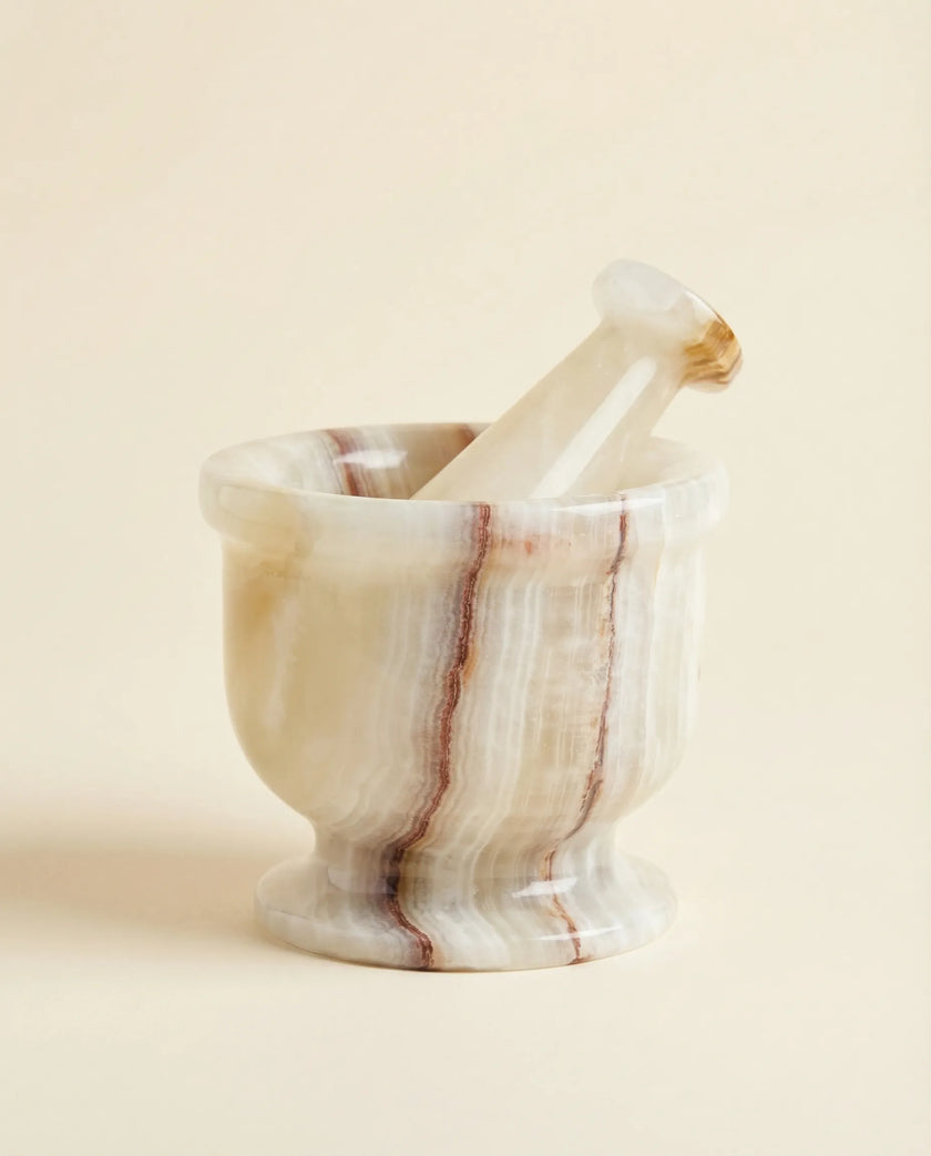 Oniks Mermer Küçük Havan