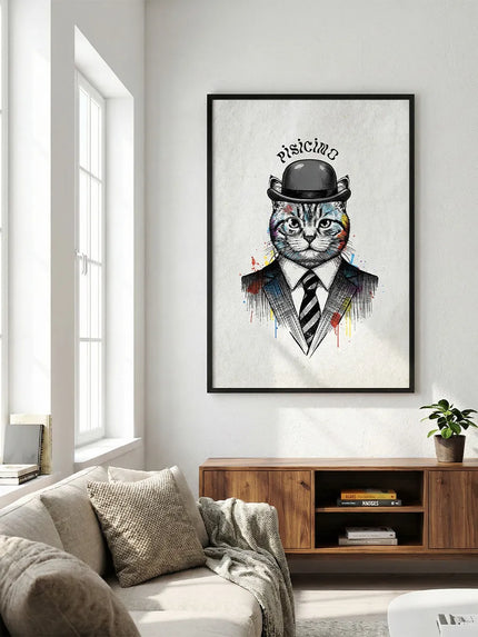 Pisicino Çerçeveli Poster