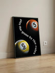 Play the Game Bilardo Çerçeveli Poster