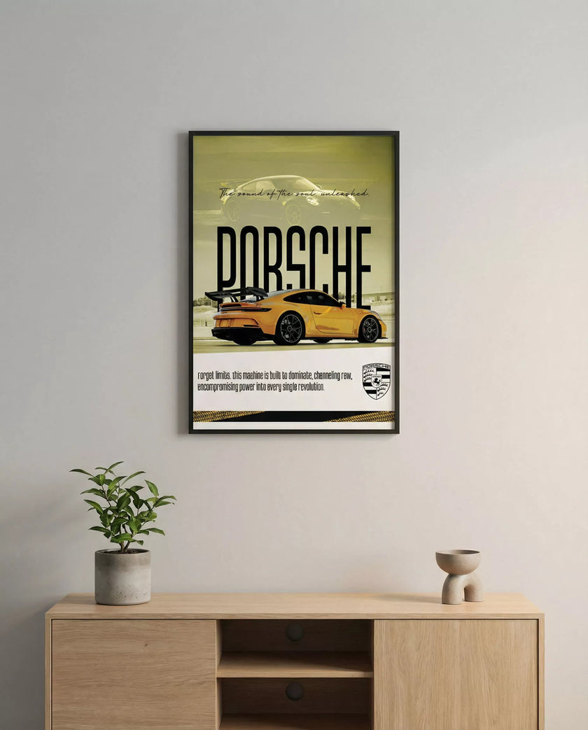 Porsche GT3 Çerçeveli Poster