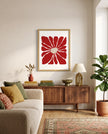 Red Bloom Çerçeveli Poster