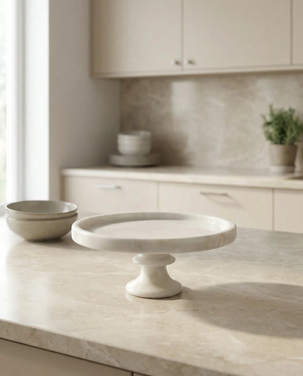 Silva Ayaklı Mermer Sunum Tabağı