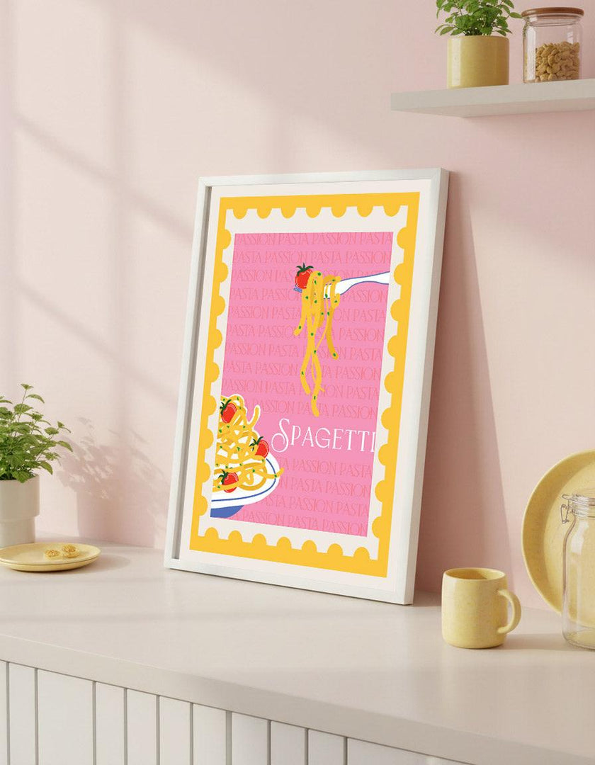 Spagetti Çerçeveli Poster
