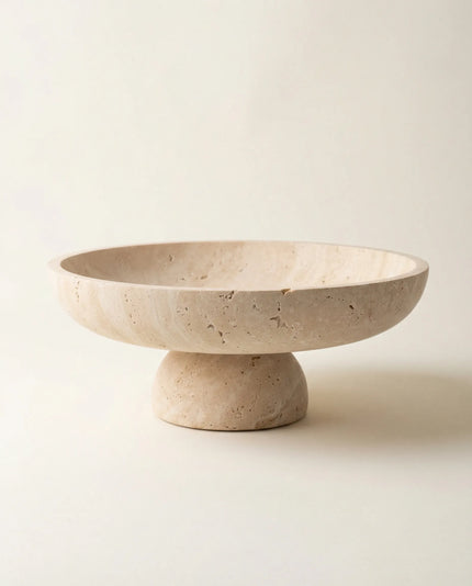 Traverten Ayaklı Kase