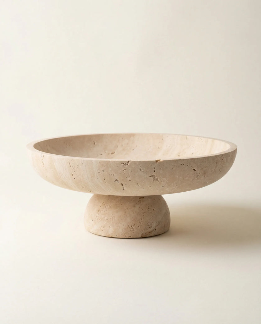 Traverten Ayaklı Kase