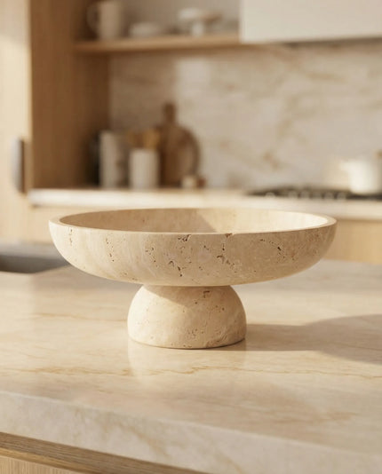 Traverten Ayaklı Kase