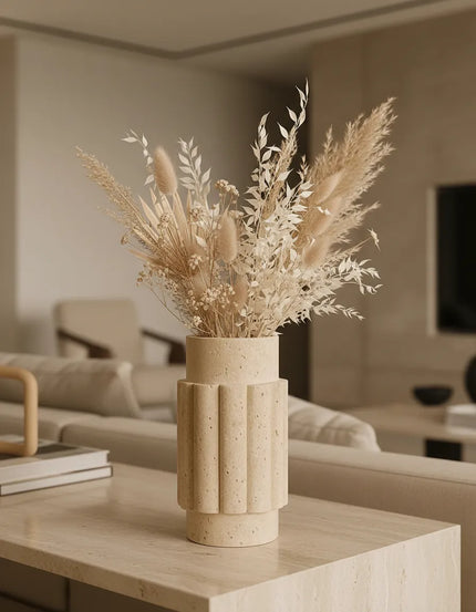 Traverten Dekoratif Vazo