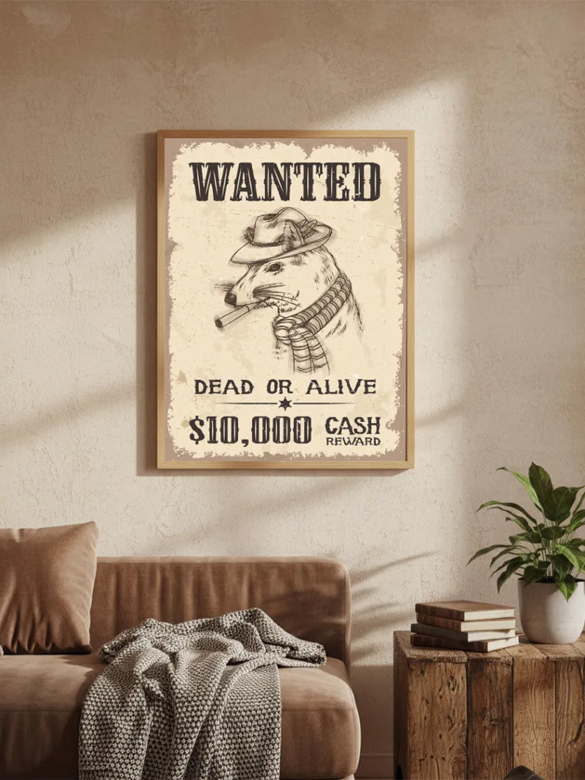 Wanted Fare Çerçeveli Poster