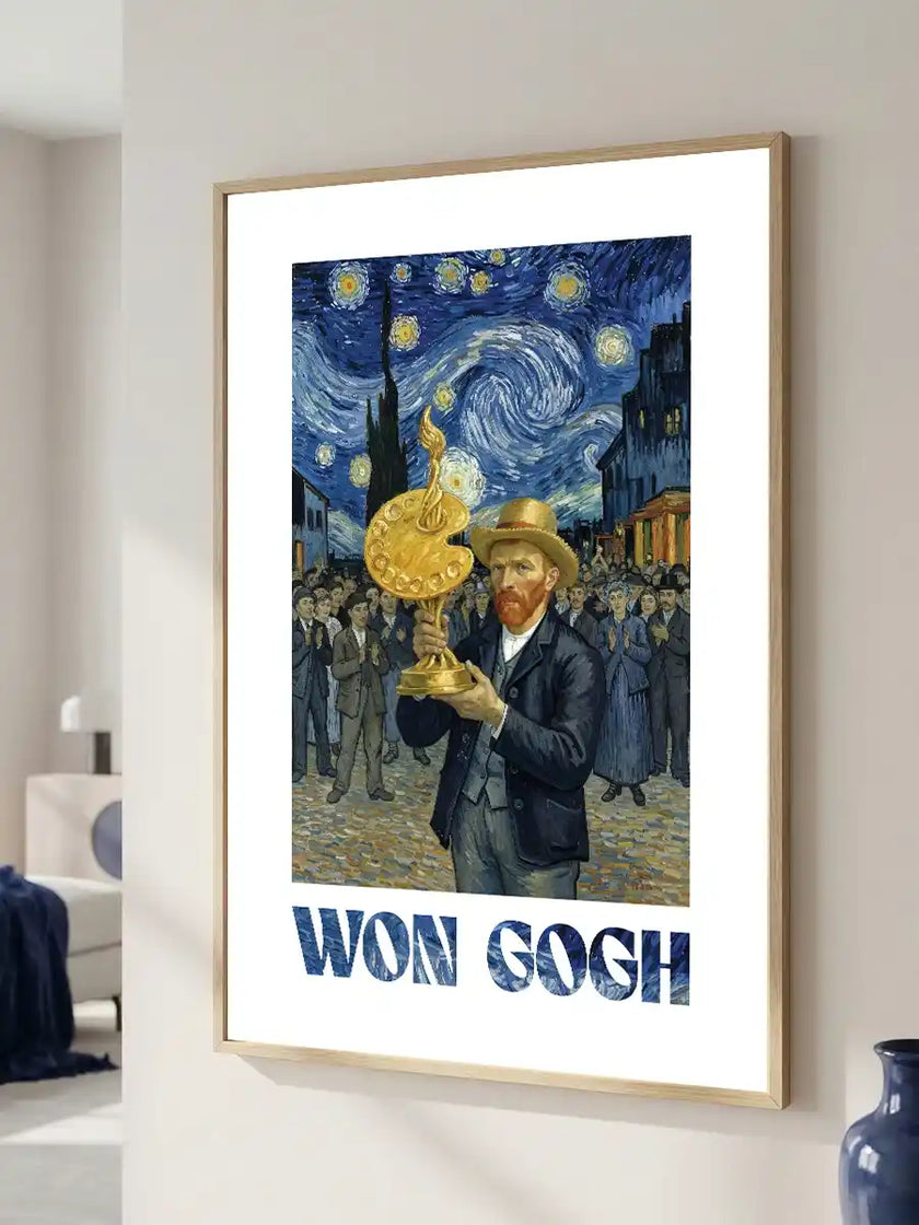 Won Gogh Çerçeveli Poster