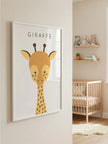 Zürafa İllüstrasyonu Çerçeveli Poster