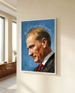 Bir Fikir Her Şeyin Başlangıcıdır Atatürk Portre Çerçeveli Poster