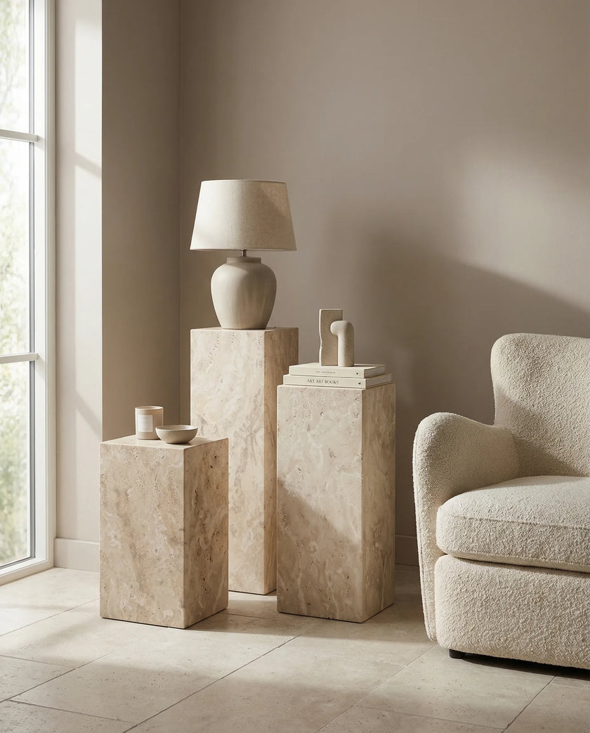 Mono Dekoratif Traverten Sütun