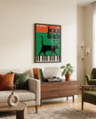 Jazz Club Cat Çerçeveli Poster