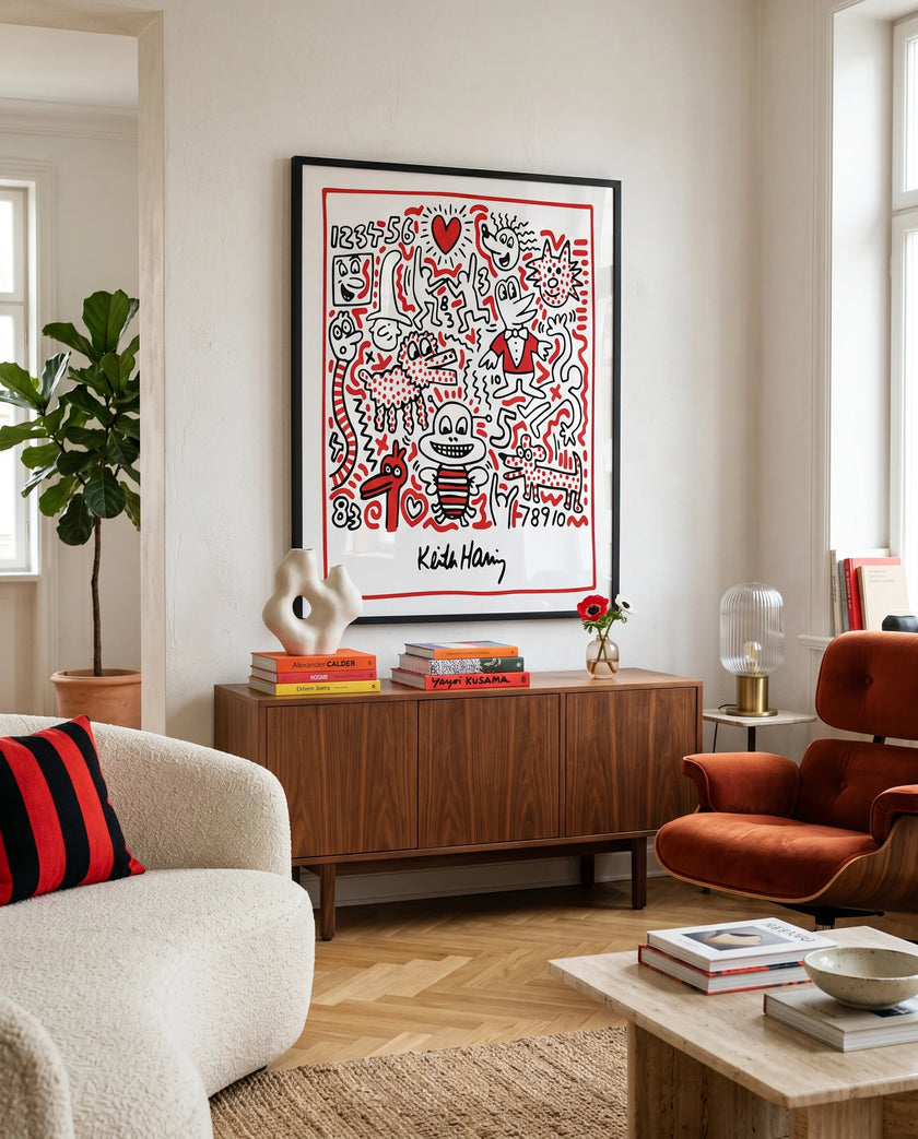 Pop Art İllüstrasyon Çerçeveli Poster