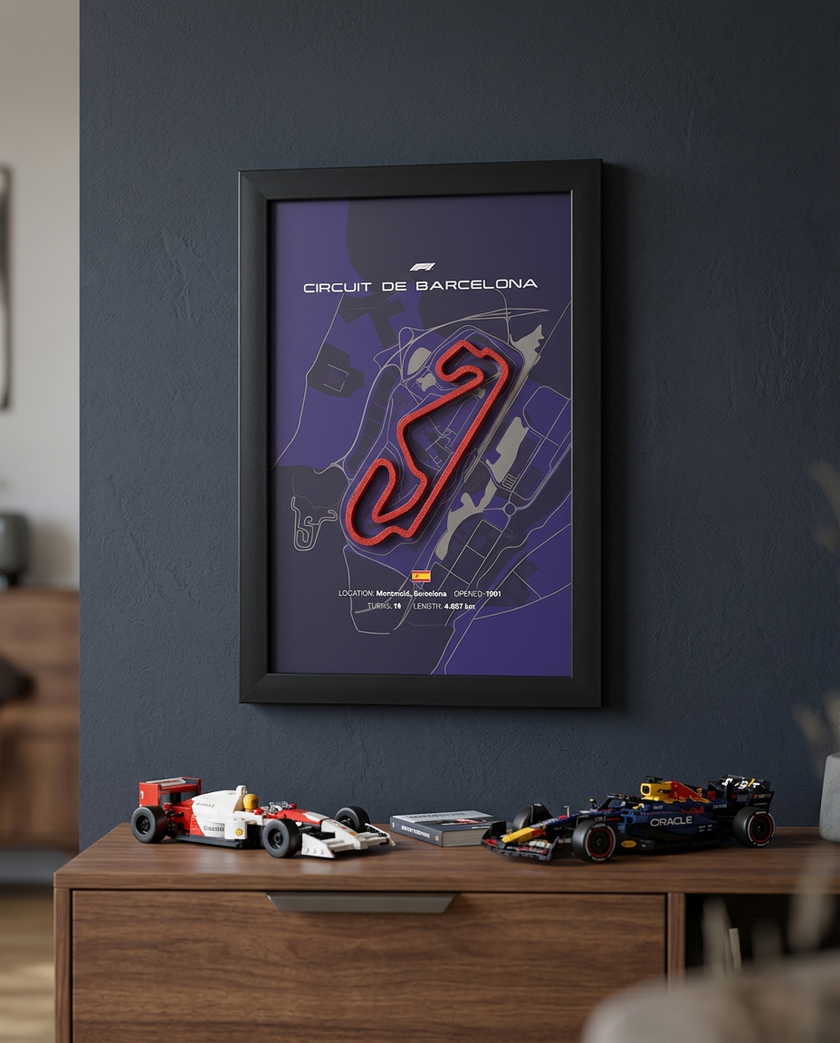 Circuit de Barcelona – Formula 1 Pist Duvar Tablosu